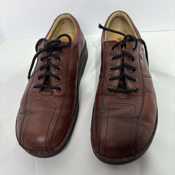 Finn Comfort Dijon Teak Brown Leather Lace Up Shoes Men’s‎ 9 Wide main image 9